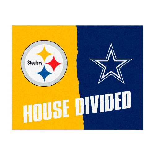 NFL House Divided - Steelers / Cowboys House Divided Mat House Divided Multi