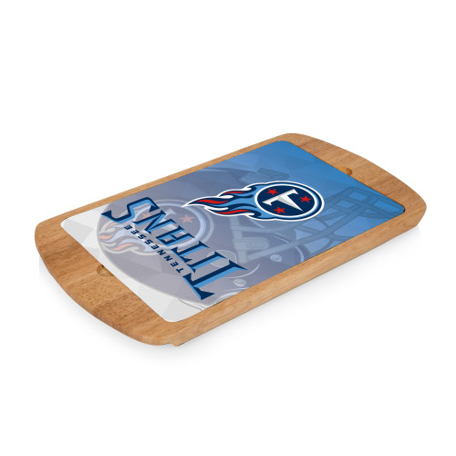Tennessee Titans Billboard Glass Top Serving Tray, (Parawood)