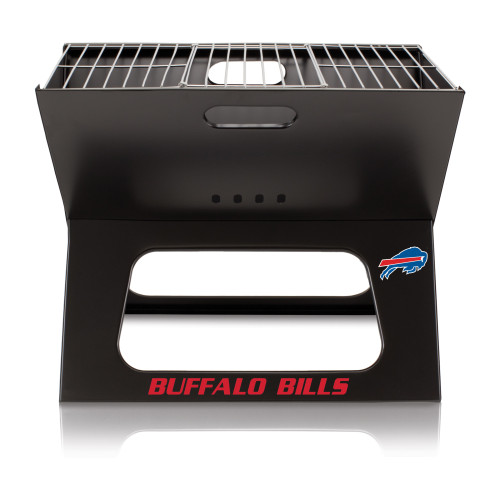 Buffalo Bills X-Grill Portable Charcoal BBQ Grill, (Black)