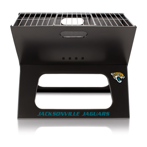 Jacksonville Jaguars X-Grill Portable Charcoal BBQ Grill, (Black)