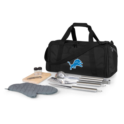 Detroit Lions BBQ Kit Grill Set & Cooler, (Black)