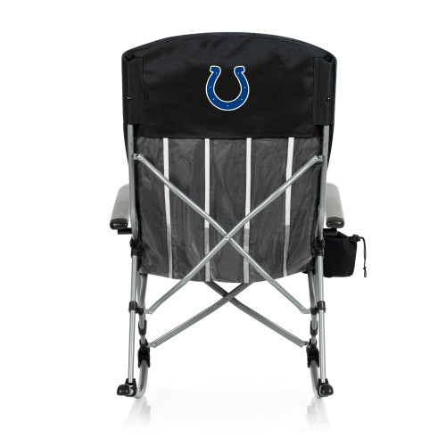 Indianapolis Colts Outdoor Rocking Camp Chair, (Black)