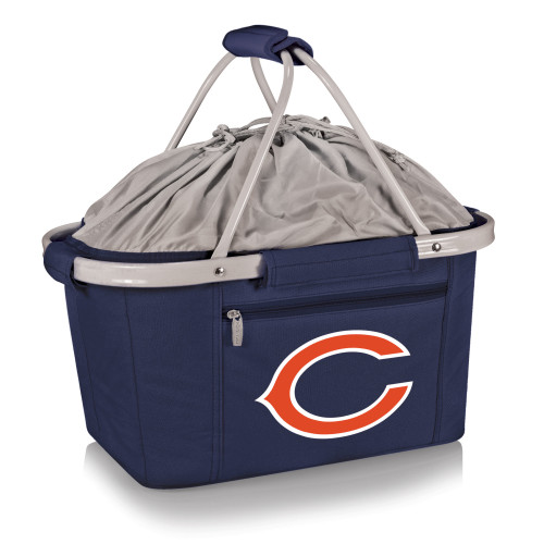 Chicago Bears Metro Basket Collapsible Cooler Tote, (Navy Blue)
