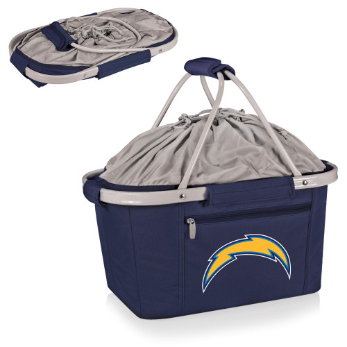 Los Angeles Chargers Metro Basket Collapsible Cooler Tote, (Navy Blue)