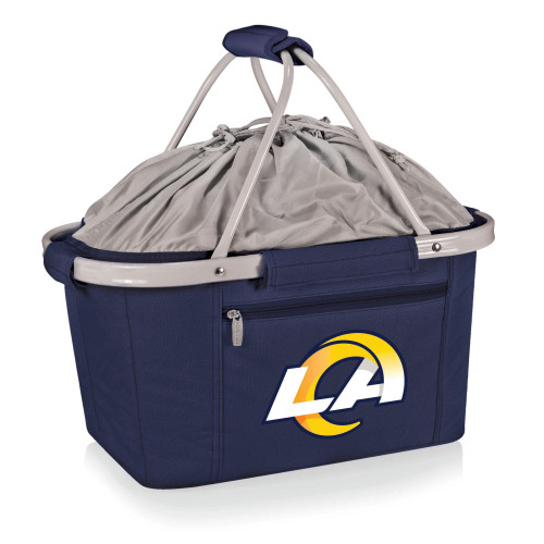 Los Angeles Rams Metro Basket Collapsible Cooler Tote, (Navy Blue)