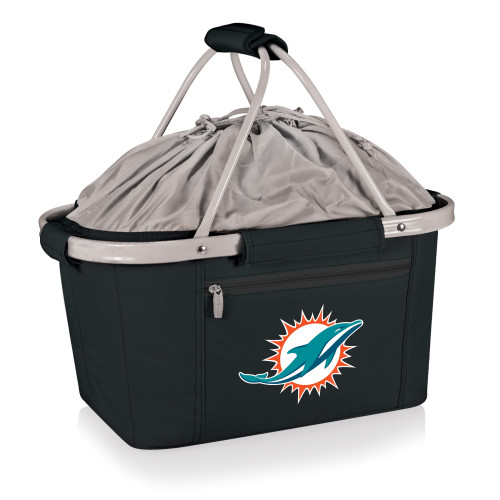 Miami Dolphins Metro Basket Collapsible Cooler Tote, (Black)