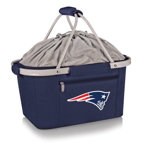 New England Patriots Metro Basket Collapsible Cooler Tote, (Navy Blue)