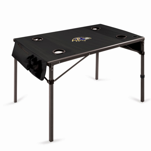 Baltimore Ravens Travel Table Portable Folding Table, (Black)