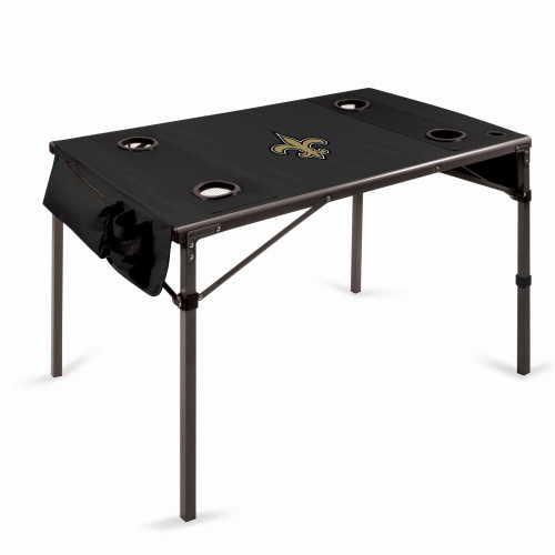 New Orleans Saints Travel Table Portable Folding Table, (Black)