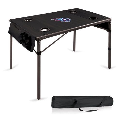 Tennessee Titans Travel Table Portable Folding Table, (Black)