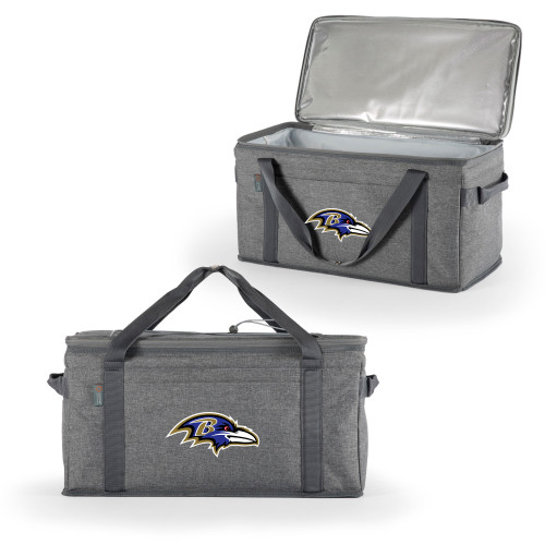 Baltimore Ravens 64 Can Collapsible Cooler, (Heathered Gray)