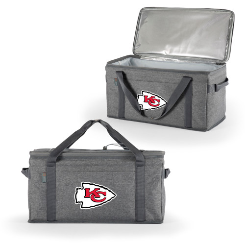 Kansas City Chiefs 64 Can Collapsible Cooler, (Heathered Gray)