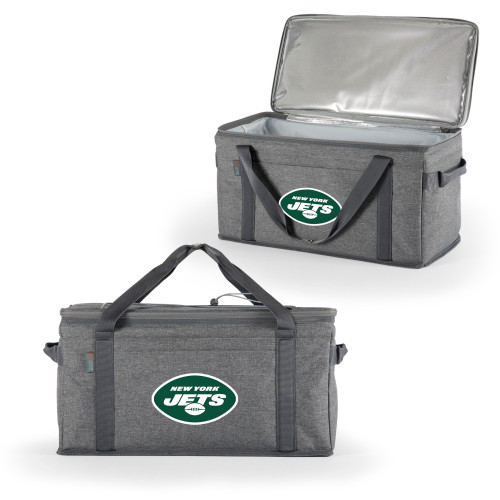 New York Jets 64 Can Collapsible Cooler, (Heathered Gray)