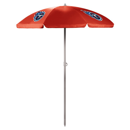 Tennessee Titans Picnic Table Portable Folding Table with Seats and Umbrella, (Red)