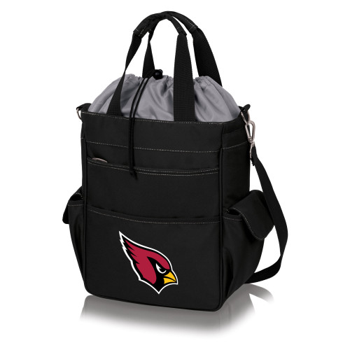Arizona Cardinals Activo Cooler Tote Bag, (Black with Gray Accents)