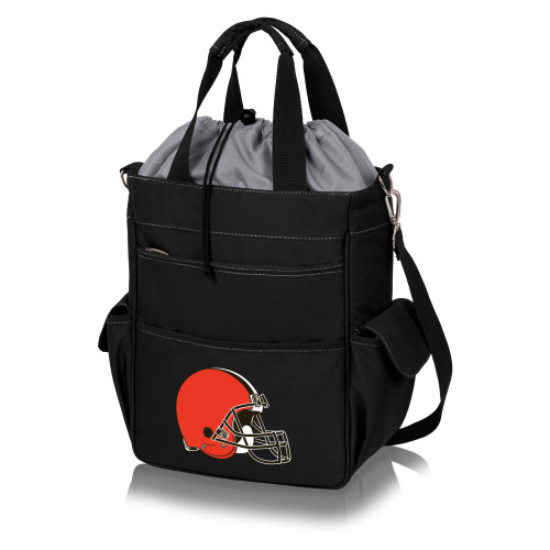 Cleveland Browns Activo Cooler Tote Bag, (Black with Gray Accents)