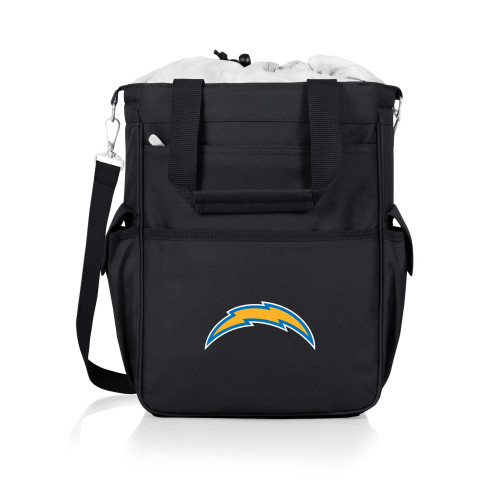 Los Angeles Chargers Activo Cooler Tote Bag, (Black with Gray Accents)