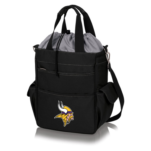 Minnesota Vikings Activo Cooler Tote Bag, (Black with Gray Accents)