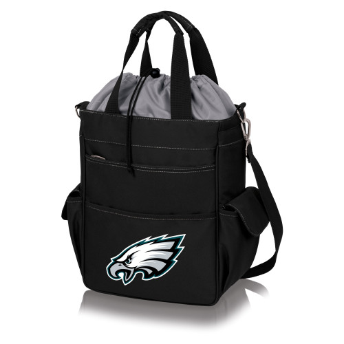 Philadelphia Eagles Activo Cooler Tote Bag, (Black with Gray Accents)