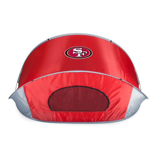 San Francisco 49ers Manta Portable Beach Tent, (Red with Gray Accents)