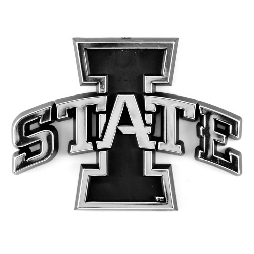 Iowa State University - Iowa State Cyclones Molded Chrome Emblem I STATE Primary Logo Chrome