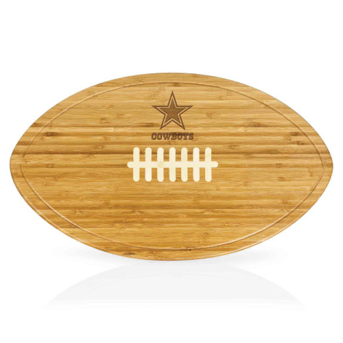 Dallas Cowboys Kickoff Football Cutting Board & Serving Tray, (Bamboo)