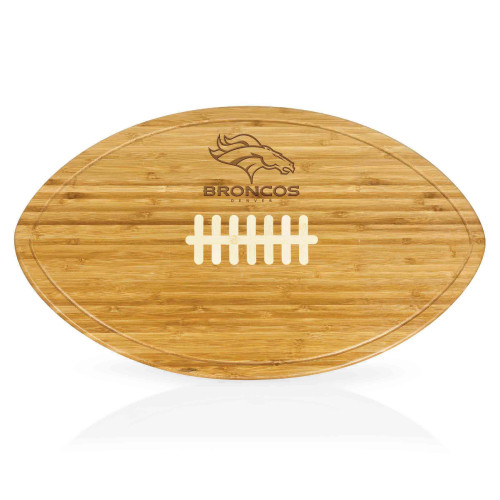 Denver Broncos Kickoff Football Cutting Board & Serving Tray, (Bamboo)