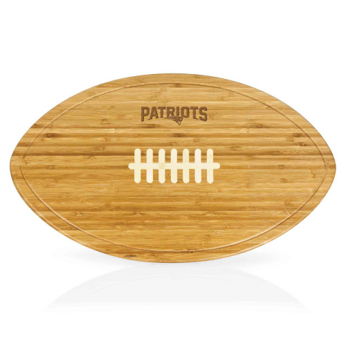 New England Patriots Kickoff Football Cutting Board & Serving Tray, (Bamboo)