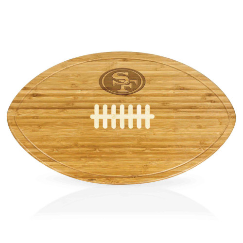 San Francisco 49ers Kickoff Football Cutting Board & Serving Tray, (Bamboo)