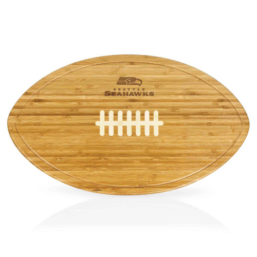 Seattle Seahawks Kickoff Football Cutting Board & Serving Tray, (Bamboo)