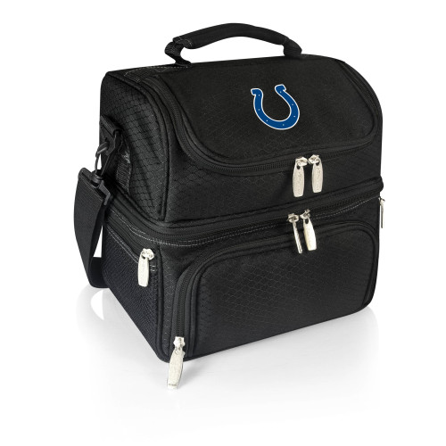 Indianapolis Colts Pranzo Lunch Bag Cooler with Utensils, (Black)