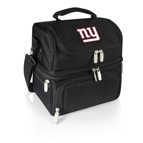 New York Giants Pranzo Lunch Bag Cooler with Utensils, (Black)