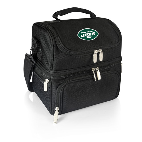 New York Jets Pranzo Lunch Bag Cooler with Utensils, (Black)