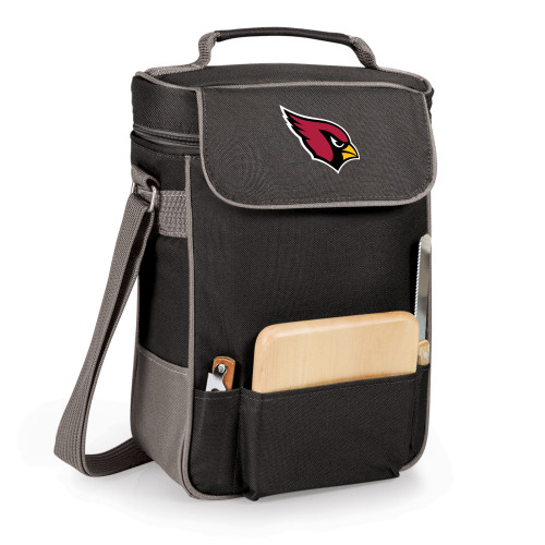 Arizona Cardinals Duet Wine & Cheese Tote, (Black with Gray Accents)
