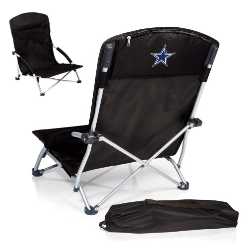 Dallas Cowboys Tranquility Beach Chair with Carry Bag, (Black)