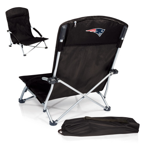 New England Patriots Tranquility Beach Chair with Carry Bag, (Black)