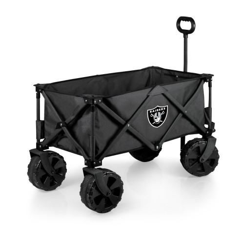 Las Vegas Raiders Adventure Wagon Elite All-Terrain Portable Utility Wagon, (Dark Gray)