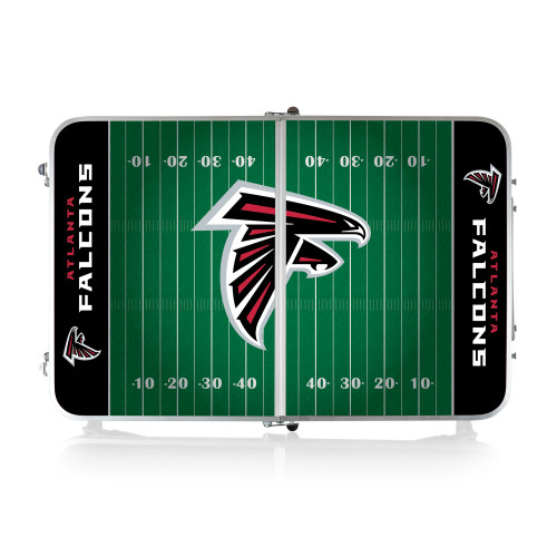 Atlanta Falcons Concert Table Mini Portable Table, (Charcoal Wood Grain)