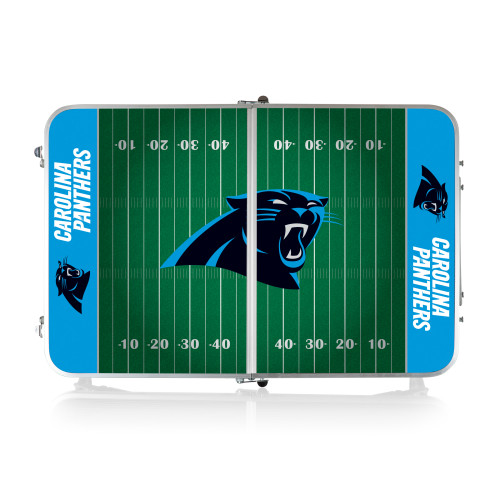 Carolina Panthers Concert Table Mini Portable Table, (Charcoal Wood Grain)