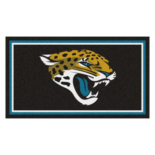 Jacksonville Jaguars 3x5 Rug Jaguar Head Primary Logo Black