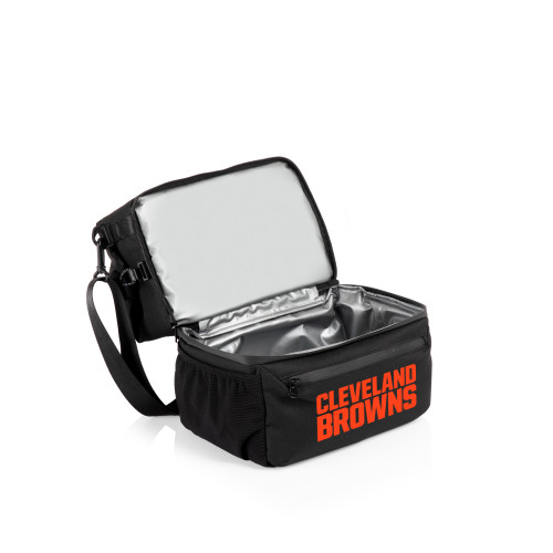 Cleveland Browns Tarana Lunch Bag Cooler with Utensils, (Carbon Black)