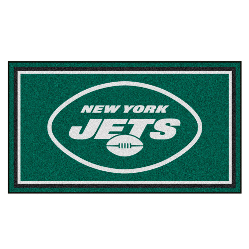 New York Jets 3x5 Rug Oval Jets Primary Logo Green