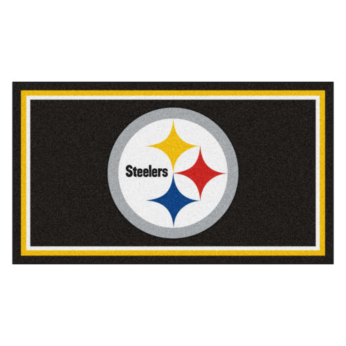 Pittsburgh Steelers 3x5 Rug Steeler Primary Logo Black