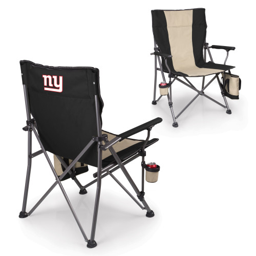 New York Giants Logo Big Bear XXL Camping Chair with Cooler, (Black)