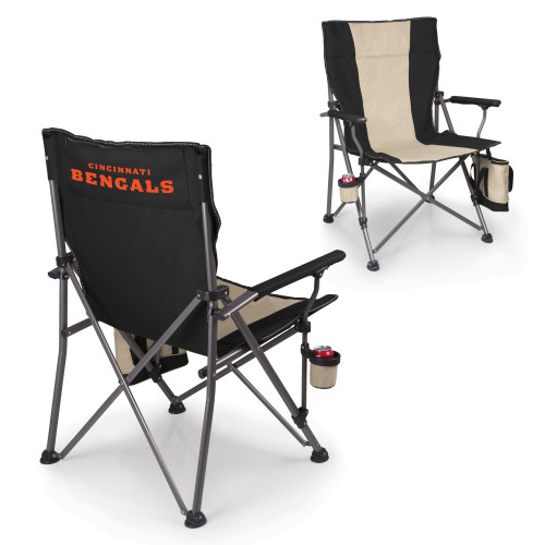 Cincinnati Bengals Big Bear XXL Camping Chair with Cooler, (Black)