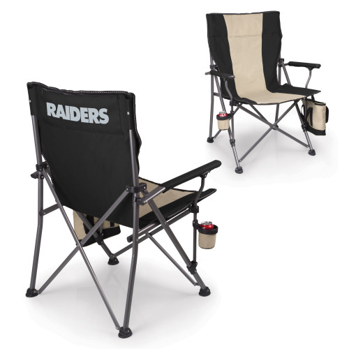 Las Vegas Raiders Big Bear XXL Camping Chair with Cooler, (Black)