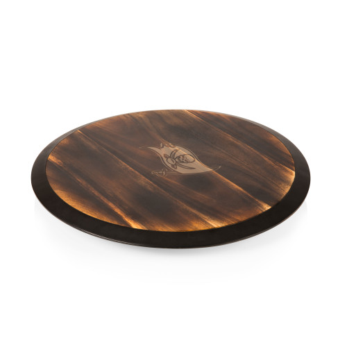 Tampa Bay Buccaneers Lazy Susan Serving Tray, (Fire Acacia Wood)