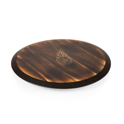 Tennessee Titans Lazy Susan Serving Tray, (Fire Acacia Wood)