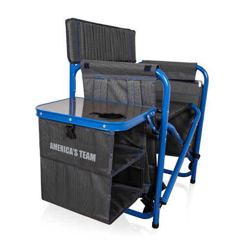 Dallas Cowboys Fusion Camping Chair, (Dark Gray with Blue Accents)