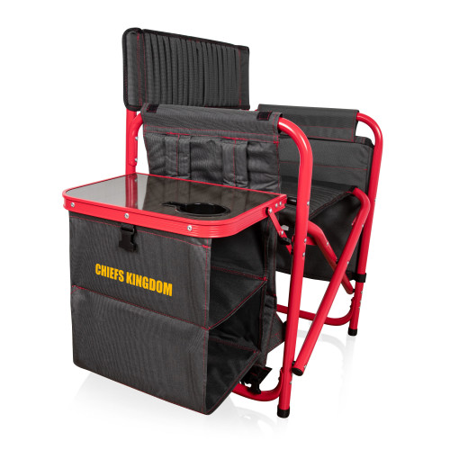 Kansas City Chiefs Fusion Camping Chair, (Dark Gray with Red Accents)